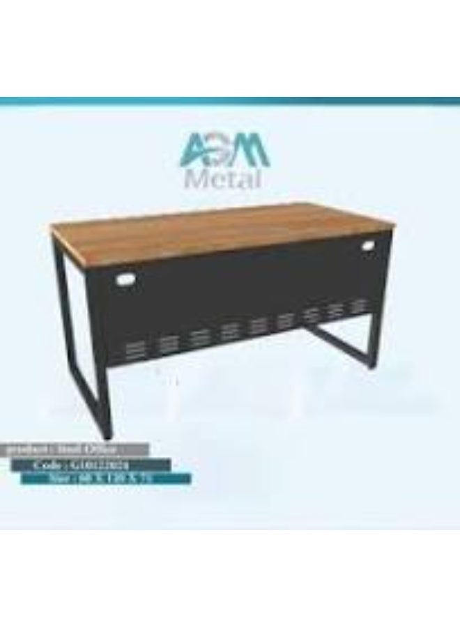 AGM مكتب موظف عصري 120×60×75 سم – مكتب عالي الجودة من خشب MDF وإطار معدني – مناسب للمكتب والمنزل - Image 1